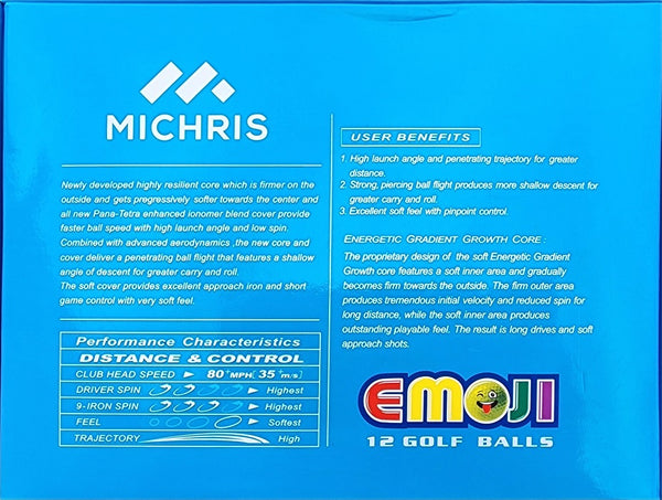 12 X Michris Emoji Golf Balls