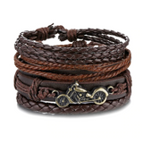 Michris Vintage Leather Bracelet - Woven Bracelet