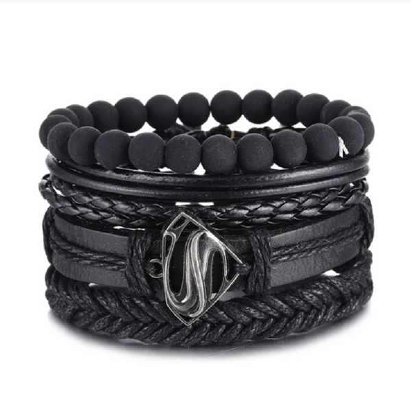 Michris Vintage Leather Bracelet - Woven Bracelet