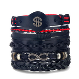 Michris Vintage Leather Bracelet - Woven Bracelet