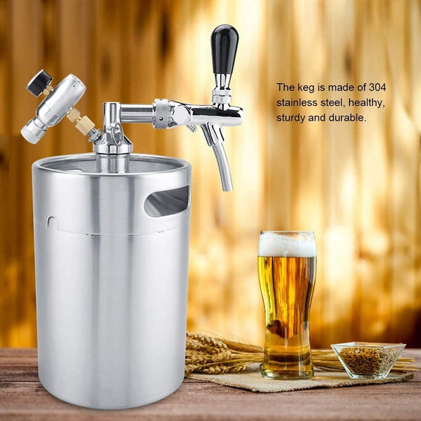 Michris Stainless Steel 5L Mini Keg Dispenser